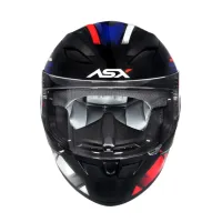 Capacete ASX City Start Preto Azul Vermelho - Foto 9