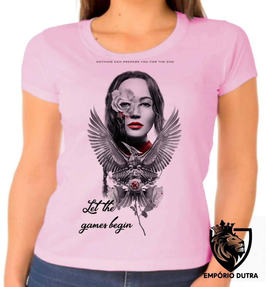 Baby look blusa Feminina Jogador jogos vorazes