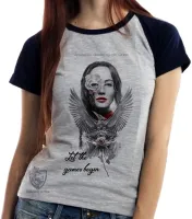Baby look blusa Feminina Jogador jogos vorazes - Foto 2