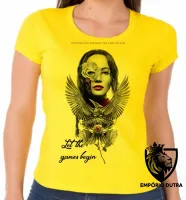 Baby look blusa Feminina Jogador jogos vorazes - Foto 5