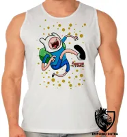 Camiseta Regata adulto ou infantil Hora da Aventura Jake run cartoon - Foto 2