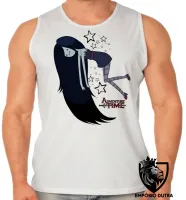 Camiseta Regata adulto ou infantil Hora da Aventura Marceline estrelas - Foto 2