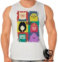 Camiseta Regata adulto ou infantil Hora da Aventura quadrados - Foto 2