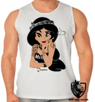 Camiseta Regata adulto ou infantil Jasmine disney presa fumando - Foto 2