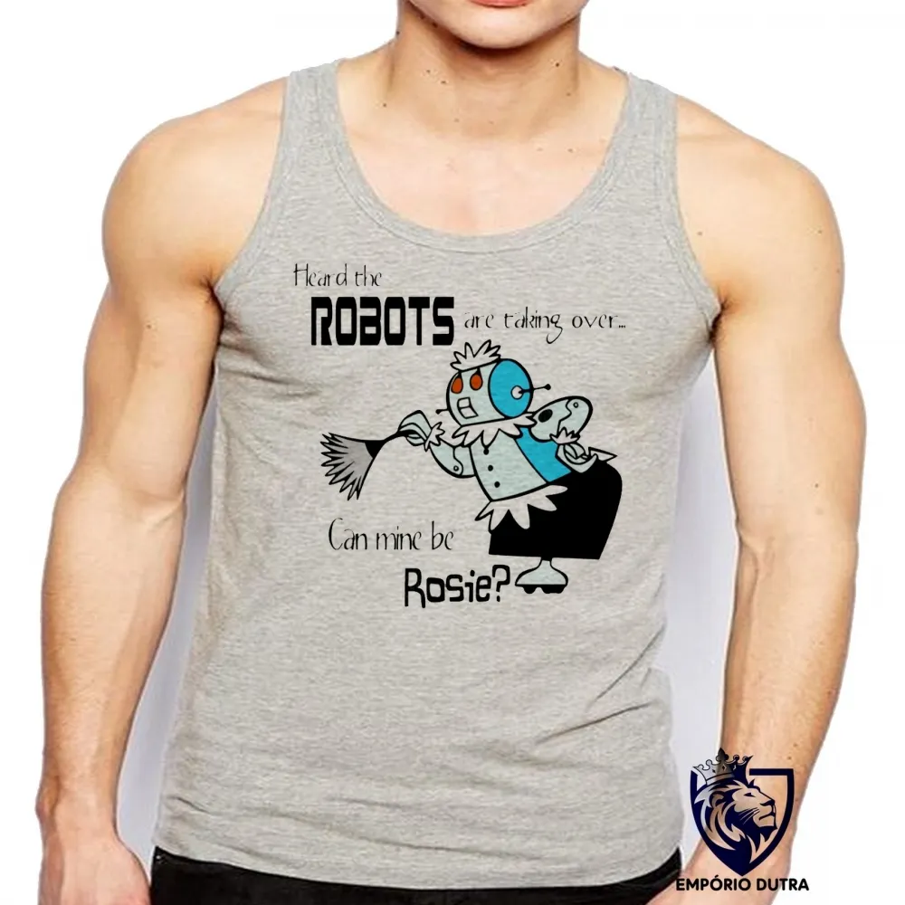 Camiseta Regata adulto ou infantil Jetson Can mine be Rosie robo