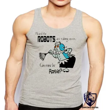 Camiseta Regata adulto ou infantil Jetson Can mine be Rosie robo