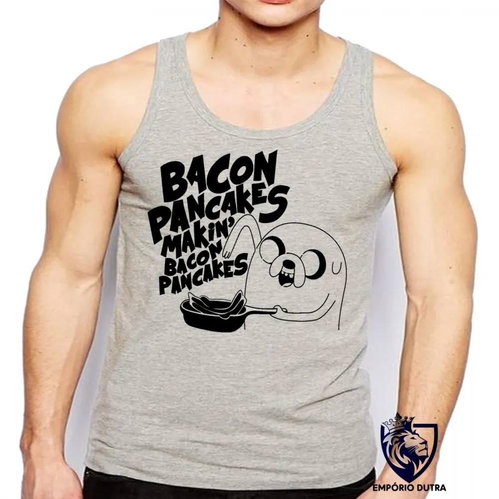 Camiseta Regata adulto ou infantil Jake Hora da Aventura pancakes Imagem