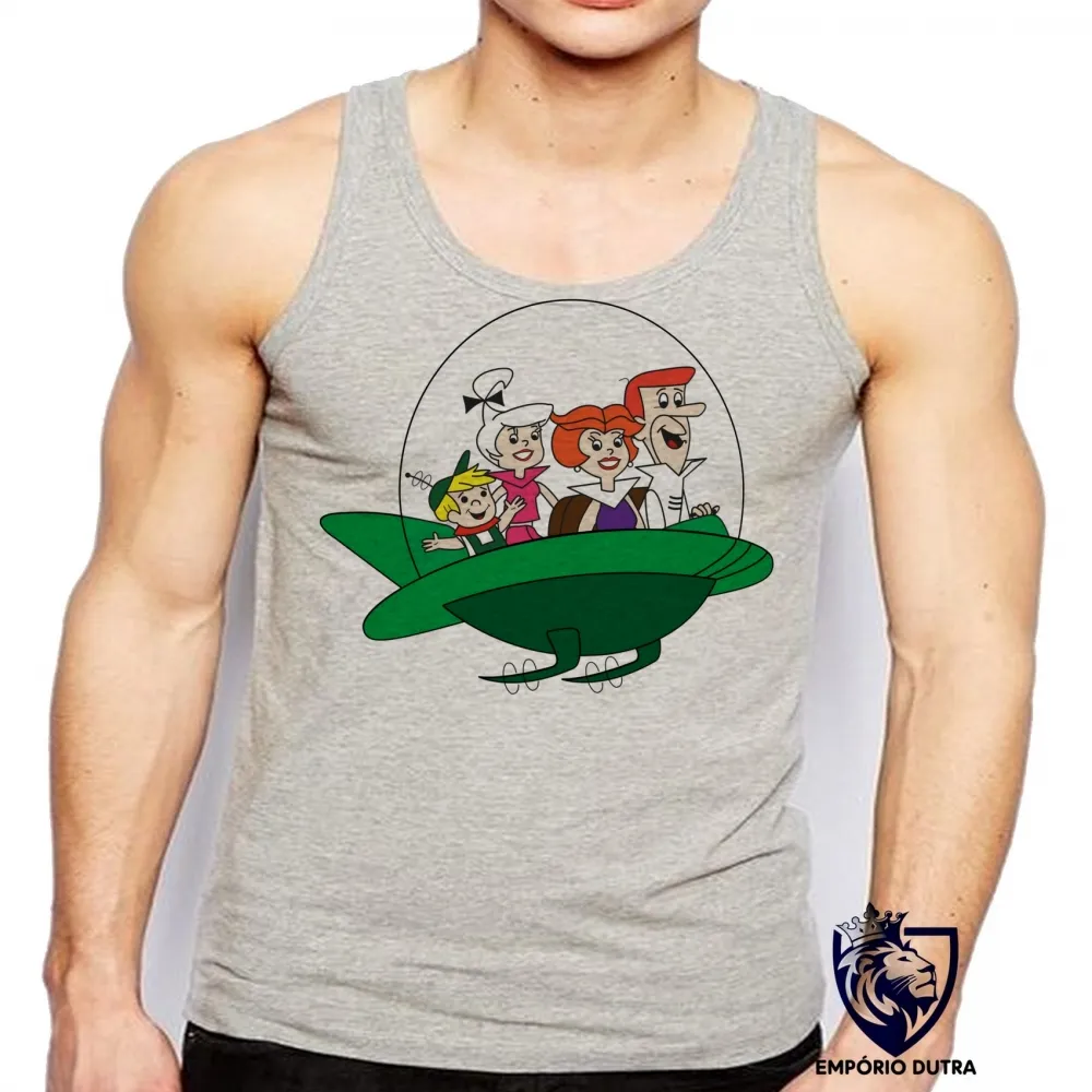 Camiseta Regata adulto ou infantil Jetsons nave desenho antigo hanna barbera
