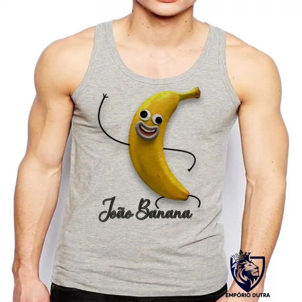 Camiseta Regata adulto ou infantil João Banana desenho fruta