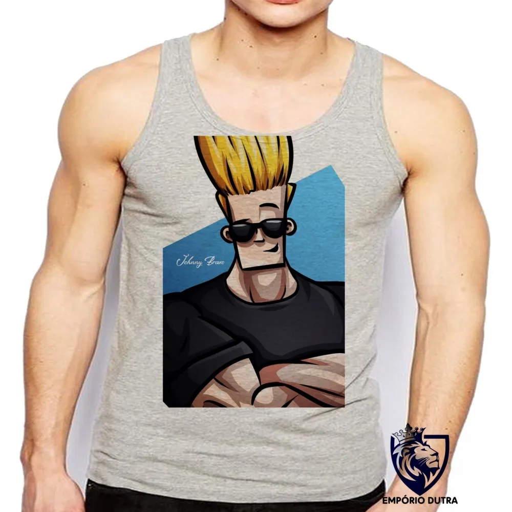 Camiseta Regata adulto ou infantil Johnny Bravo cabelo Imagem