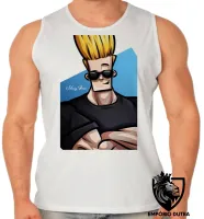 Camiseta Regata adulto ou infantil Johnny Bravo cabelo - Foto 2