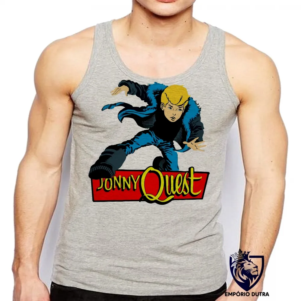 Camiseta Regata adulto ou infantil jonny quest desenho antigo hanna barbera