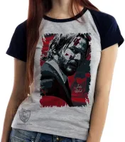 Baby look blusa Feminina John Wick sangue - Foto 4