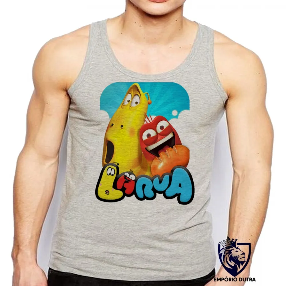 Camiseta Regata adulto ou infantil Larvas engraçadas youtube