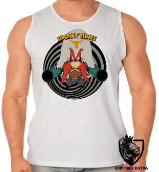 Camiseta Regata adulto ou infantil Looney Tunes Eufrazino arma - Foto 2