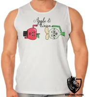 Camiseta Regata adulto ou infantil Maçã e Cebola desenho animado - Foto 2