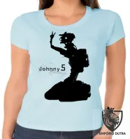 Baby look blusa Feminina Johnny 5 robo filme android - Foto 2