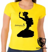 Baby look blusa Feminina Johnny 5 robo filme android - Foto 3