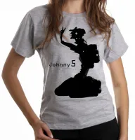 Baby look blusa Feminina Johnny 5 robo filme android - Foto 6