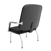 Poltrona Operativa Plus Size TM 250kg Cromada 4 Pés - Foto 2