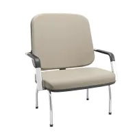 Poltrona Operativa Plus Size TM 250kg Cromada 4 Pés - Foto 4