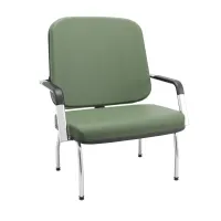 Poltrona Operativa Plus Size TM 250kg Cromada 4 Pés - Foto 5