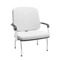 Poltrona Operativa Plus Size TM 250kg Cromada 4 Pés - Foto 6