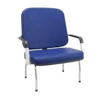 Poltrona Operativa Plus Size TM 250kg Cromada 4 Pés - Foto 7