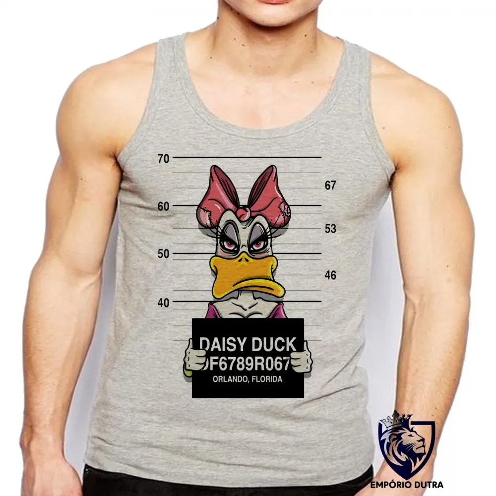 Camiseta Regata adulto ou infantil Margarida disney presa prisão