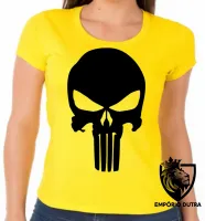 Baby look blusa Feminina Justiceiro punisher caveira marvel - Foto 2