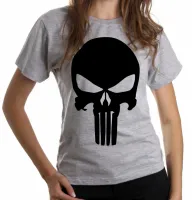 Baby look blusa Feminina Justiceiro punisher caveira marvel - Foto 4