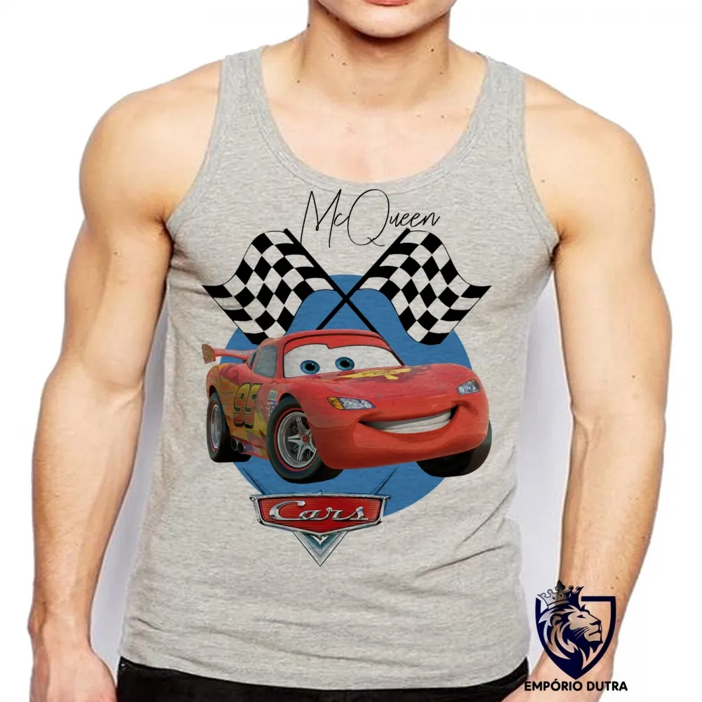 Camiseta Regata adulto ou infantil McQueen cars carros desenho