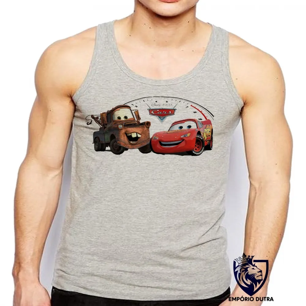 Camiseta Regata adulto ou infantil McQueen Mate cars carros
