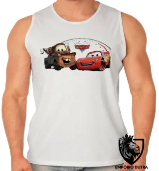 Camiseta Regata adulto ou infantil McQueen Mate cars carros - Foto 2