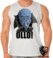 Camiseta Regata adulto ou infantil megamente super herói azul - Foto 2