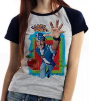 Baby look blusa Feminina Lazy Town Sportacus maçã saudavel - Foto 4
