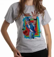 Baby look blusa Feminina Lazy Town Sportacus maçã saudavel - Foto 6