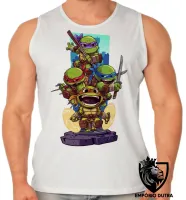 Camiseta Regata adulto ou infantil mini tartaruga ninja turtles - Foto 2