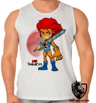 Camiseta Regata adulto ou infantil Mini Thundercats Lion leão gato cat - Foto 2