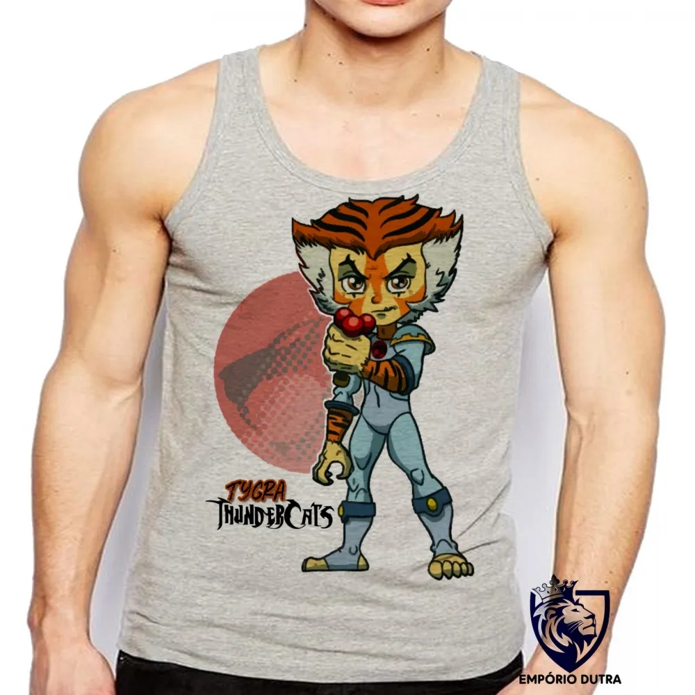 Camiseta Regata adulto ou infantil Mini Thundercats Tygra tigre gato cat Imagem