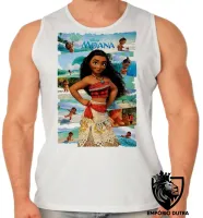 Camiseta Regata adulto ou infantil Moana fases princesa - Foto 2