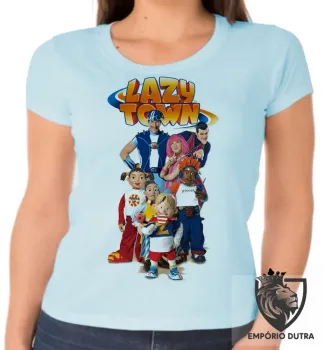 Baby look blusa Feminina Lazy Town todos personagens - Foto 2