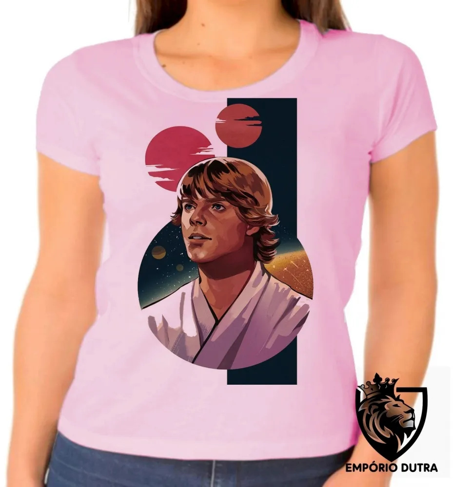 Baby look blusa Feminina Luke Skywalker star wars Imagem