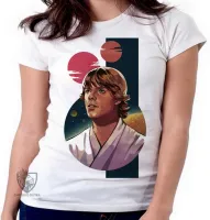 Baby look blusa Feminina Luke Skywalker star wars - Foto 5
