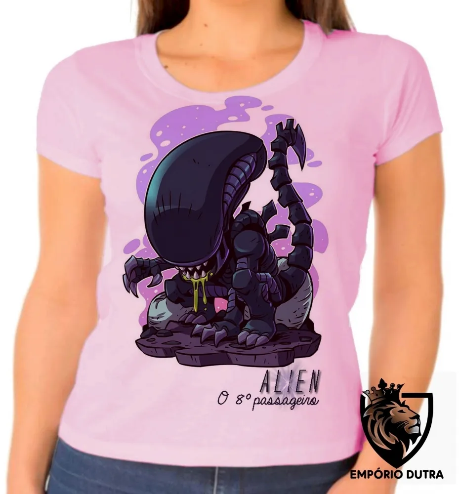 Baby look blusa Feminina Alien et extraterrestre Imagem