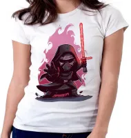 Baby look blusa Feminina Ben Solo vilão Kylo Ren star wars - Foto 3