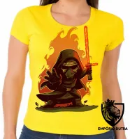 Baby look blusa Feminina Ben Solo vilão Kylo Ren star wars - Foto 5