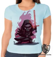 Baby look blusa Feminina Ben Solo vilão Kylo Ren star wars - Foto 6