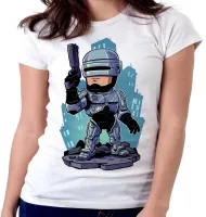 Baby look blusa Feminina ROBOCOP robo policial futuro - Foto 5