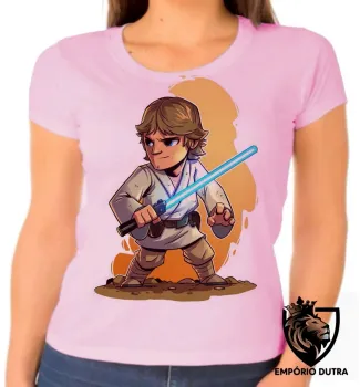 Baby look blusa Feminina Star Wars Luke Skywalker jedi